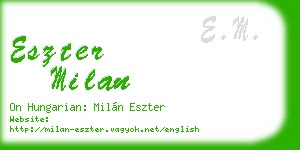 eszter milan business card