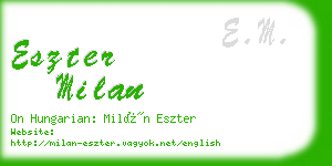 eszter milan business card